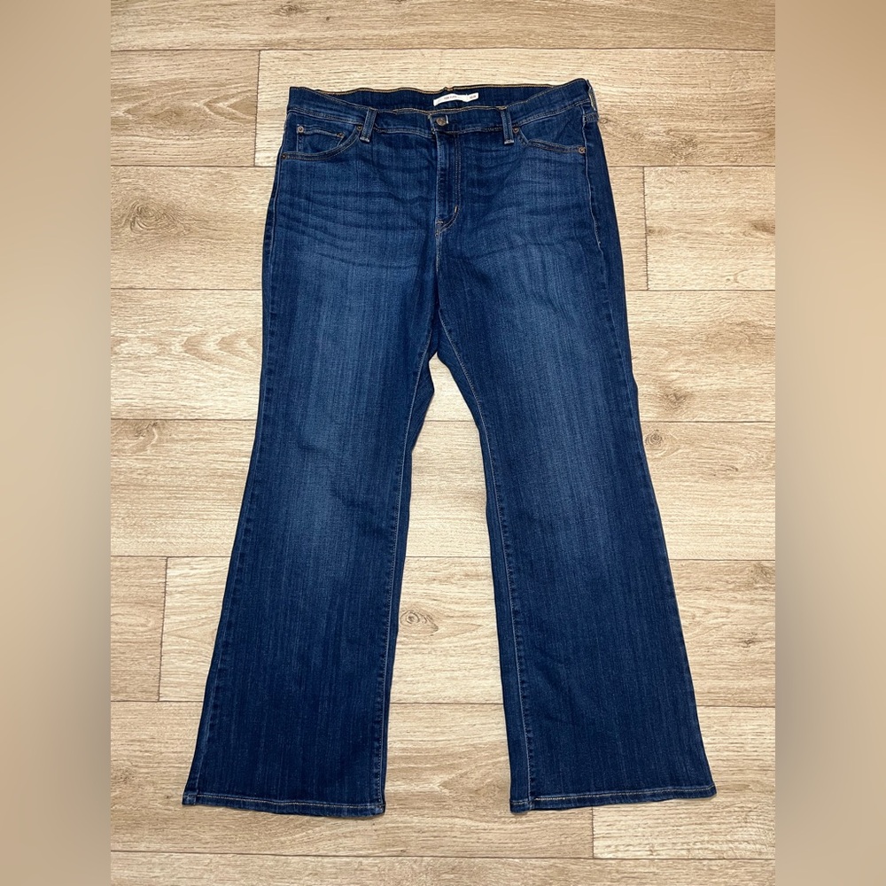 Levi's 726 Flare Jeans Women's 16W (36x31) Blue Denim Bell Bottom High Rise